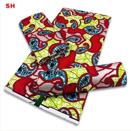 Guarantee Real Wax 6 Yards/batch 2021 Wax High Quality Bronzing Cloth African Cloth Printing H210713