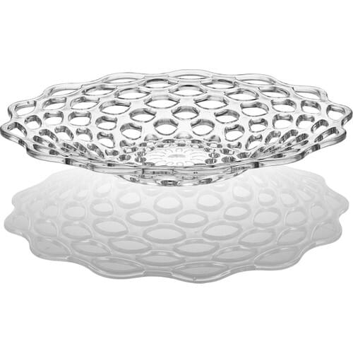 EWs Kitchenware Acrylic Transparent Color Splayed Fruit Bowl