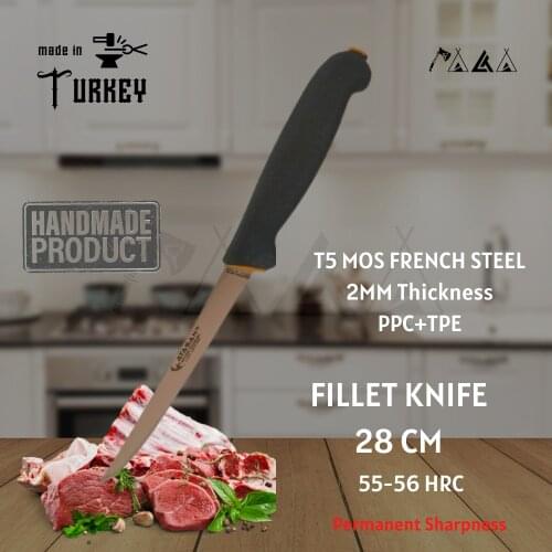 ATASAN Platinium Series Butcher Kitchen Knife Handmade High Quality Professional Stainless Steel Steak Meat Knife Turkish 2021