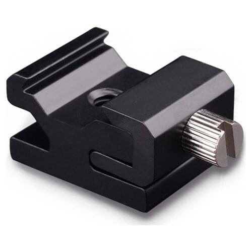Camera Metal Cold Shoe Hot Shoe Flash Bracket Mount Adapter With 1/4 Tripod Screw To Light Stand Tripod