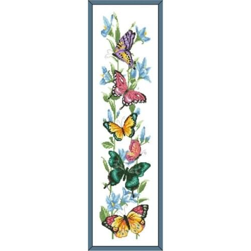 Butterflies counted cross stitch kit embroidery needlework 18ct 14ct 11ct white cloth cotton thread DIY handmade needlework