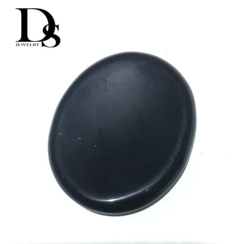 Natural Black Obsidian Thumb Worry Stone Oval Crystals Palm Stones Reiki Healing Chakra ,Wicca Crystal For Gift Decoration
