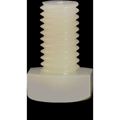 Nylon outer hexagonal bolt white plastic screw PA66 M10 M12 2PCS