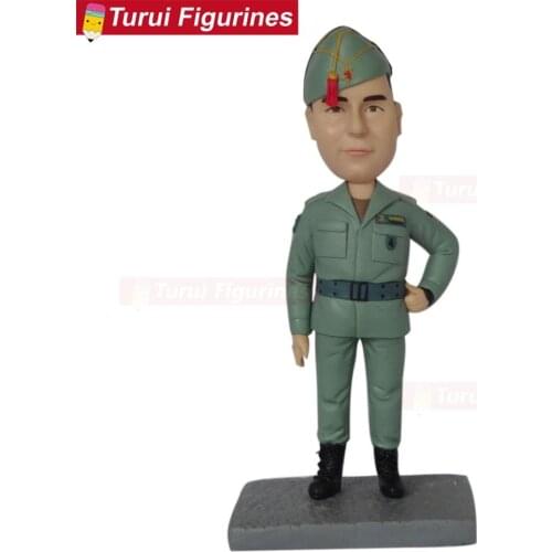 Bobblehead Customizer custom army man soldier figurines dolls bobble head personalized clay figures clay dolls wholesale artist
