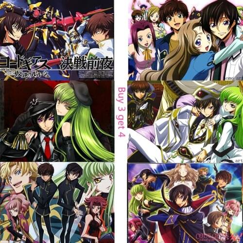 CODE GEASS Poster Clear Image Wall Stickers Home Decoration High Quality Prints White Coated Paper home art Brand