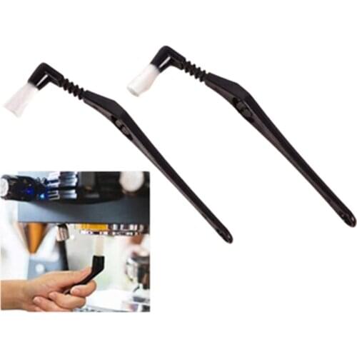 2PCS 17cm Plastic Handle Espresso Machine Coffee Cleaning Brush Home Dust Cleaner for Keyboard Coffee Machine Coffeeware Brushes