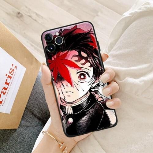 Demon Slayer Anime Tanjiro For IPhone Se 6 6s 7 8 Plus X XR XS 11 12 Mini Pro Max Glass TPU Silicone Phone Case Cover Shell