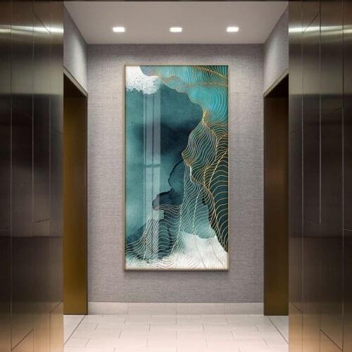 Modern Canvas Paintings Posters and Print for Living Room Bedroom Abstract Wall Art Decorative Large Blue Pictures Home Decor