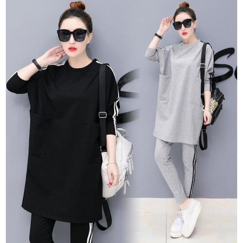 Two Piece Set Top And Pants Tracksuit 2 piece sets womens outfits plus size clothing Fall 2020 Korean Style Fashion Autumn