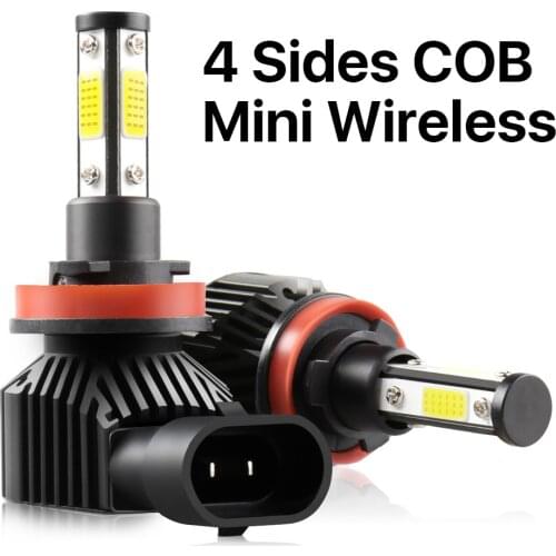 New 4 Sides 10000lm 6000K 12V 9006 9005 HB3 HB4 H8 H9 Led H7 LED Car Headlight Bulbs Auto lights COB H11 led headlight bulb