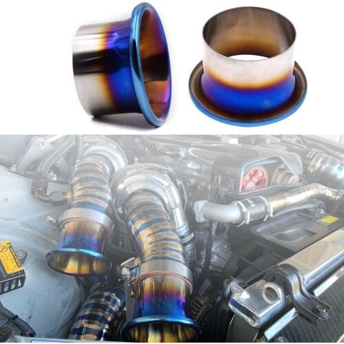 76mm/89mm/102mm Titanium Blue Cold Air Intake System Velocity Stack Kit Turbo Horn Funnel Kit