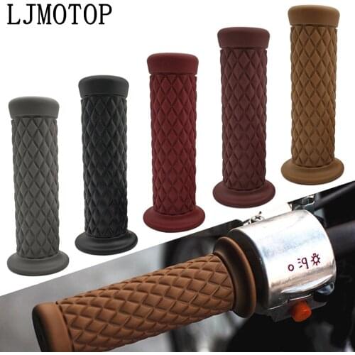 Universal 7/8" 22mm Motorcycle Grips Retro Handle Rubber Handlebar Grip For Ducati HYPERMOTARD 1100 400 MONSTER 620 MONSTER