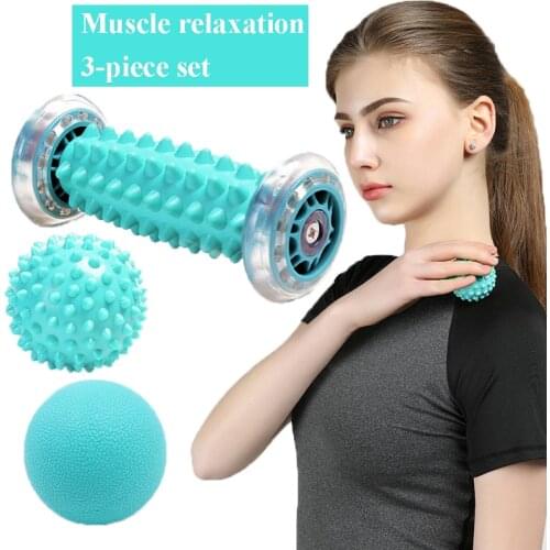 Yoga Foot Massage Ball Plantar Fascia Roller Muscle Relaxation Sports Fitness Balls Peanut Transmembrane Ball Body Exercise Set