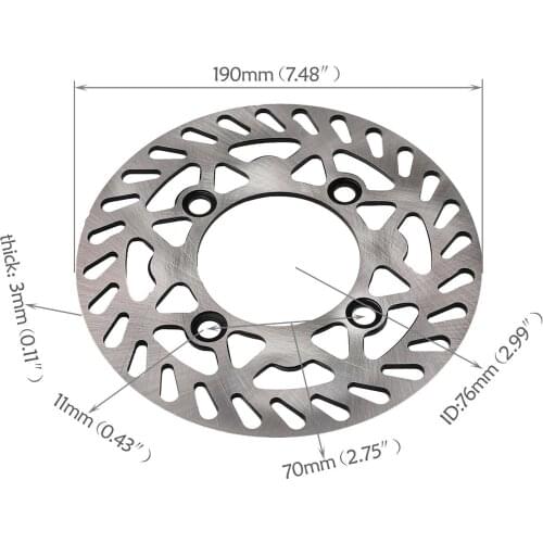 Rear 190mm Brake Disc Rotor for 110cc 125cc 150cc SSR Taotao Coolster Dirt Bike