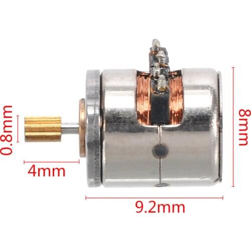 1Pcs Mini Micro Stepper Motor 2-phase 4-wire Stepper Motor With Copper Gear 8x9.2mm For Motor Parts Accessories
