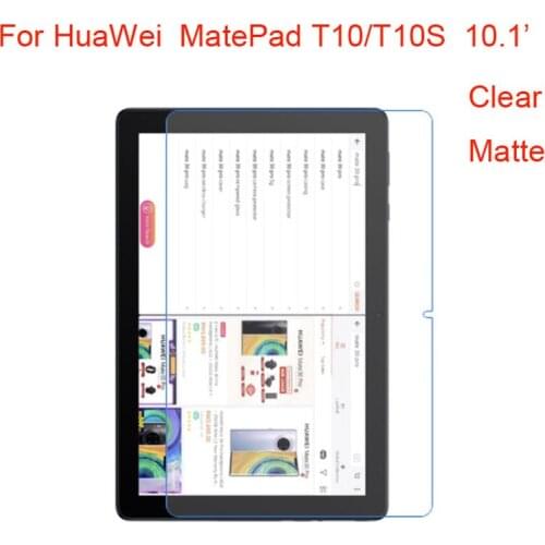 100pcs/Lot HD Clear/Matte Screen Protector for Huawei MatePad T10/T10S 10.1" Tablet