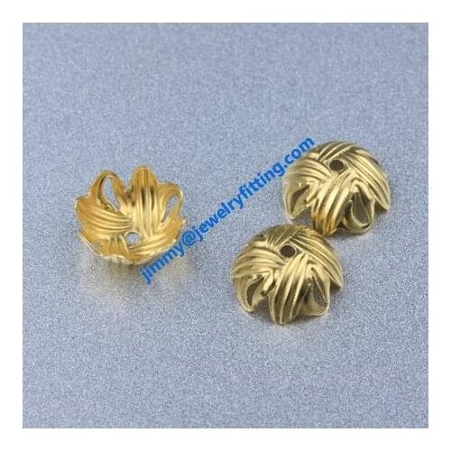10000pcs jewelry fingding brass filigree beads cup bead cap wholesale price raw brass size 9.5mm