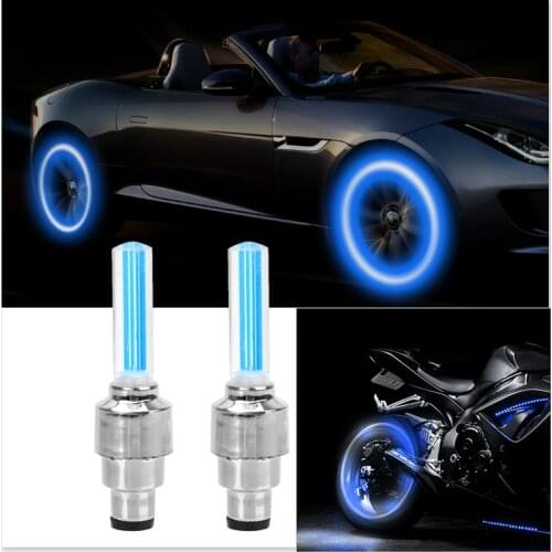 2PCS Car Wheel LED Light Motocycle Bike Tyre Valve Cap Light For Toyota Camry Avensis Aygo Belta Blade Brevis Caldina Cami