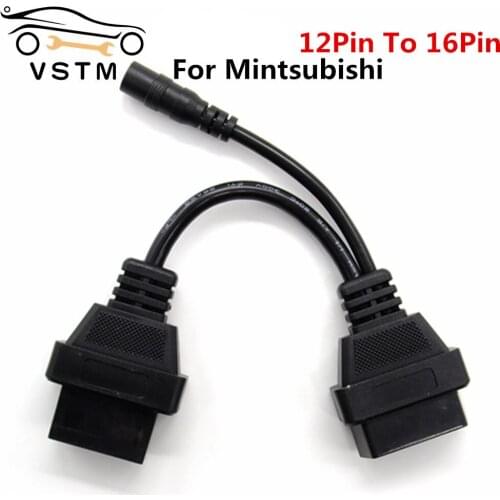 2021 Best Quality For Mitsubishi 12 Pin To 16 Pin Female OBD 2 Ⅱ Extension Diagnostic Tool Adapter Connector Cable
