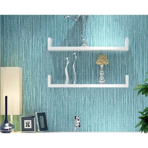 Beibehang Modern minimalist plain solid color flocking Granville nonwoven wallpaper living room bedroom background 3d wallpaper
