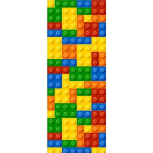 77*200cm 3d door mural children Building Module vinyl wall stickers kids room nursery decoration cartoon game poster wallpaper