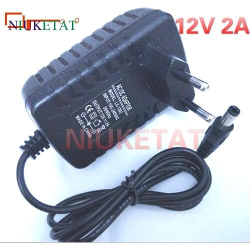 DC 12V 2A 12V2A AC 100V-240V LED power adapter EU plug 5.5*2.5 LED Power Supply Adapter EU plug drive for RGB 2835 LED Strip