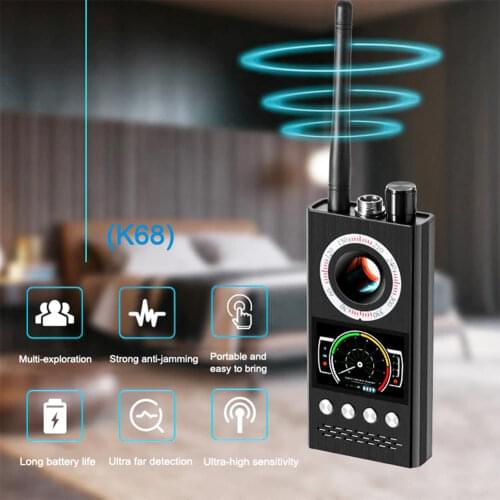 K68 Anti-Spy Detector Hidden Camera Detectors RF Signal Wireless Detector Bug GPS Alarm Scanner Hotel Mini Camera Finder