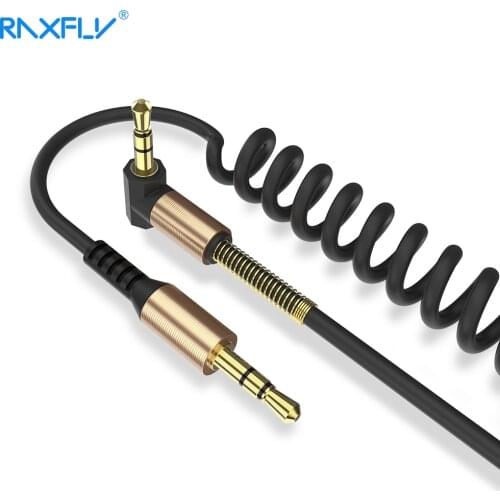 RAXFLY 3.5 Jack AUX Audio Cable 3.5MM Male to Male Cable For Phone Car Speaker MP4 Headphone 1.7M Jack 3.5 Spring Audio Cables