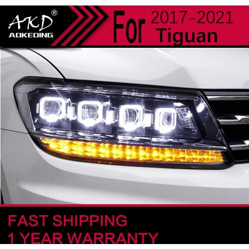 AKD Car Styling Head Lamp for VW Tiguan Headlights 2017-2019 New Tiguan LED Headlight DRL Dynamic Singal LED High Beam Low Beam