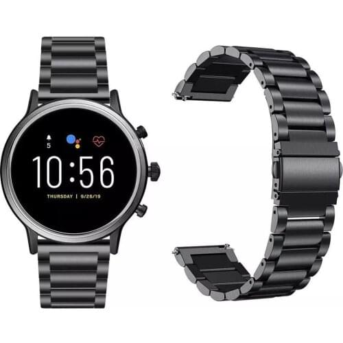 Quick Release Stainless Steel Watchband for Fossil Gen 4 Q Venture HR /Gen 3 Q Venture Watch Band Wrist Strap Bracelet Rose Gold