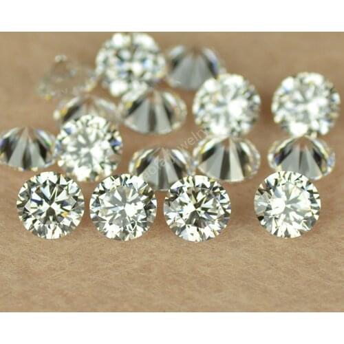 Wholesale Price 3000Pcs 0.7~5mm Loose CZ Zircon White Color Round Shape Cut Synthetic Gems Cubic Zirconia Stone For Jewelry