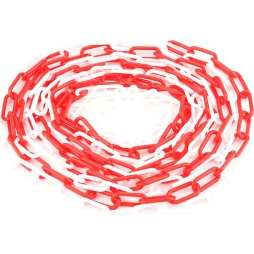 New 5m Plastic Warning Chain Road Warning Block Barrier For Traffic Crowd Parking Control Used In Urban Roads Highway Maintenanc