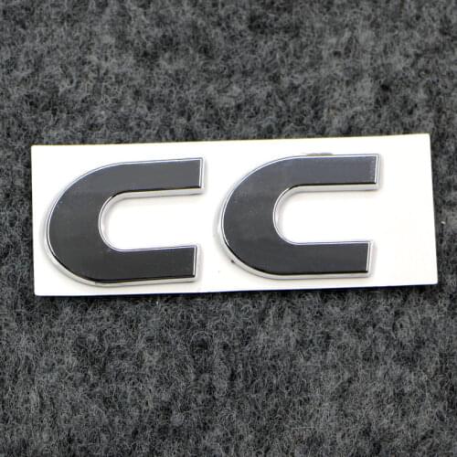 For CC Trunk logo CC alphabet ABS plastic Electroplated car paint silvery