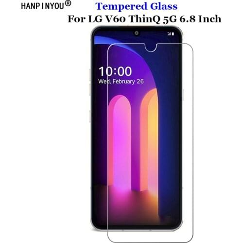 For LG V60 ThinQ 5G 6.8" Tempered Glass 9H 2.5D Premium Screen Protector Portective Skin Film For LG V60 ThinQ 5G 6.8"