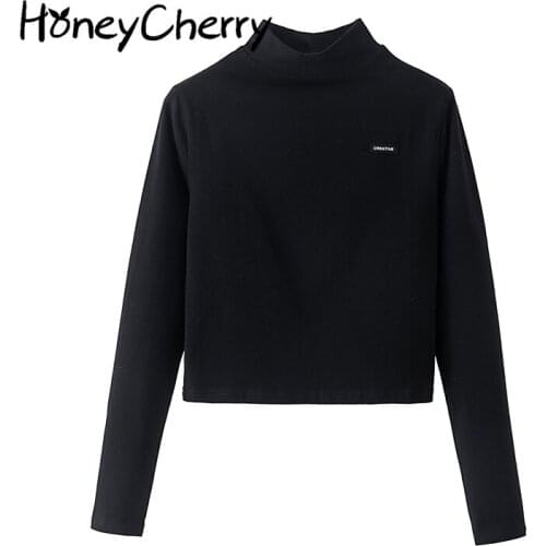 Женские футболки с длинным рукавом HoneyCherry China At AliExpress