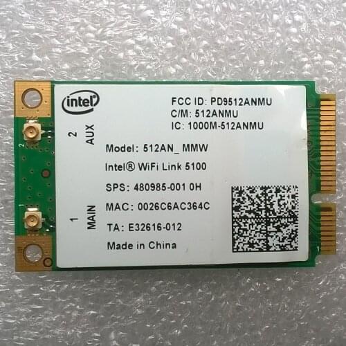 Intel WiFI link 5100 Mini PCI-E Wireless card For DV4 DV5 DV7 CQ40 CQ50 CQ60 2730P 6930P Series, sps 480985-001