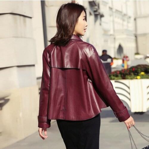Genuine Leather Spring Autumn Jacket Women 100% Real Sheepskin Coat Female Korean Bomber Jackets Chaqueta Mujer