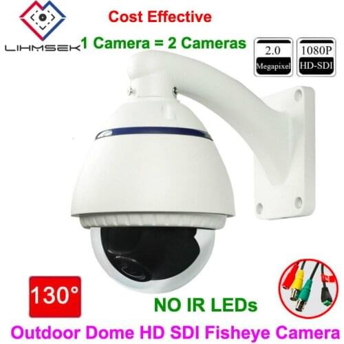 Lihmsek Outdoor 2.0 Megapixel 1080P HD SDI 130 degree CCTV Camera Security Waterproof SDI Fisheye Camera