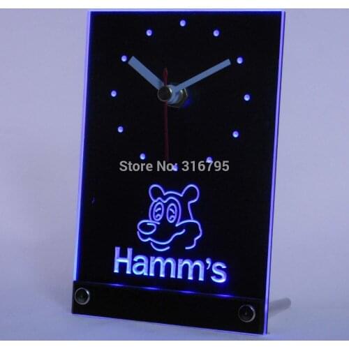 Tnc0129 Hamms Bear Beer 3D LED Table Desk Clock