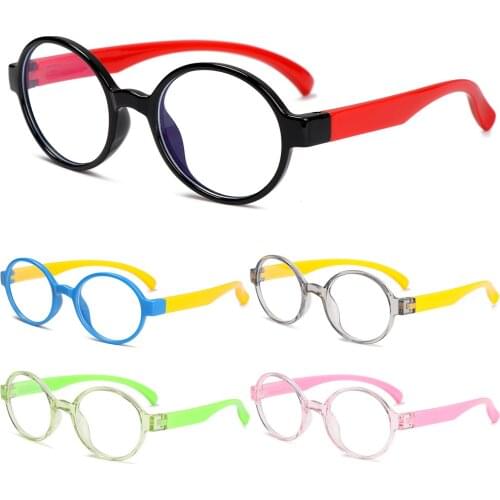 New 1Pc Kids Anti-blue Light Glasses for Children Soft Frame Goggle Plain Silicone Glasses Eyewear For Boys Girls