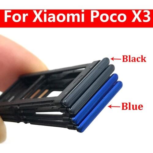 New For Xiaomi Poco X3 NFC SIM Card Tray Slot Holder Adapter Accessories