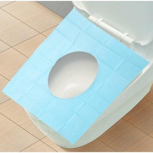 20Pcs Disposable Toilet Seat Pats Covers Mat Portable Travel Waterproof Toilet Paper Pad Single Package 38*46CM