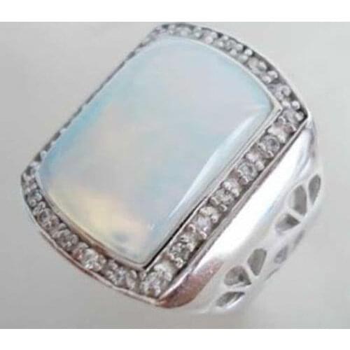 Wholesale price 16new ^^^^Silver Crystal Jewelry Noblest opal ring size: 8.9.10.11