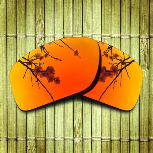 Polarized Replacement Lense For-Oakley Big Taco Sunglasses Frame True Color Mirrored Coating - Fire Red Color Options