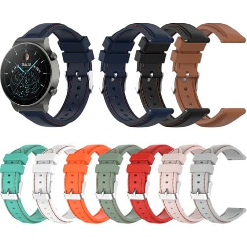 Suture silicone strap For HUAWEI WATCH GT 2 Pro GT2 Band Watchband For Honor GS Pro/Watch ES Bracelet Replacement accessories