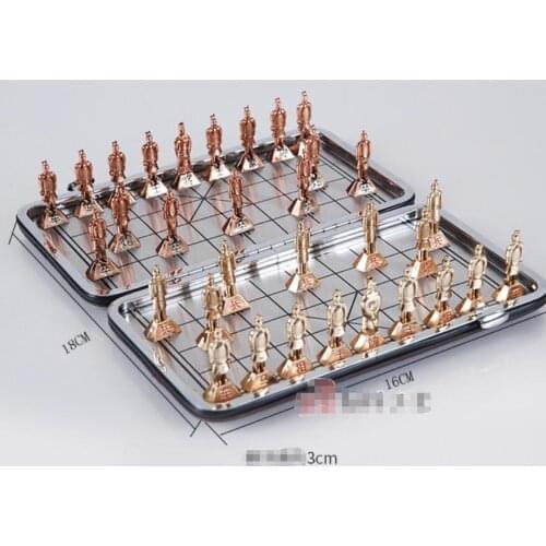 Terracotta Simple and Portable Chess for Terracotta Warriors and Horses Tourist Souvenirs Wind Resin decoration crafts
