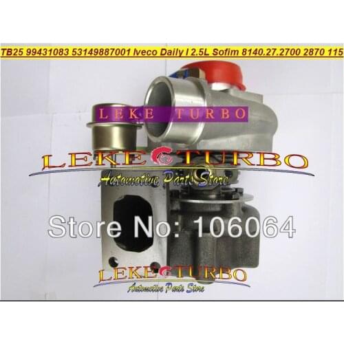 TB25 466974 466974-0010 53149887001 99431083 4841844 Turbo Turbocharger for IVECO Daily I 2.5L 115HP SOFIM 8140.27.2700 2870