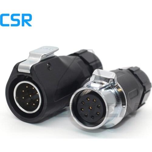 XHP20 , Waterproof Connector 9 Pin Aviation Cable Connector Male Plug and Female Socket Docking connector IP67