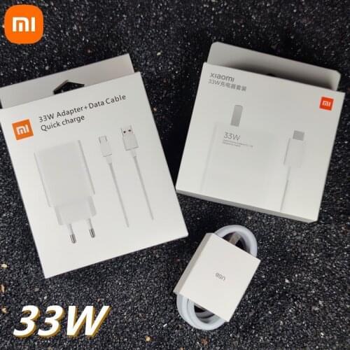 Xiaomi redmi note 10 pro 5g charger 33W EU fast charge adapter red type C cabe For xiaomi 10 9 pro note 9 10 pro poco X3 F3 MI9