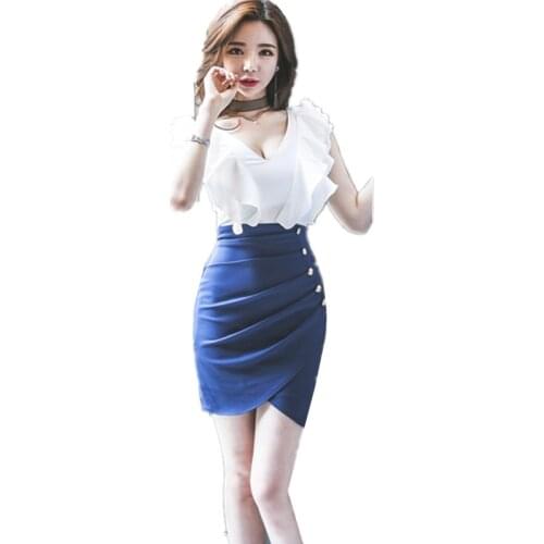 B3064 2020 new summer Aristocratic temperament fashion night club womens sexy v-neck girl dress cheap wholesale